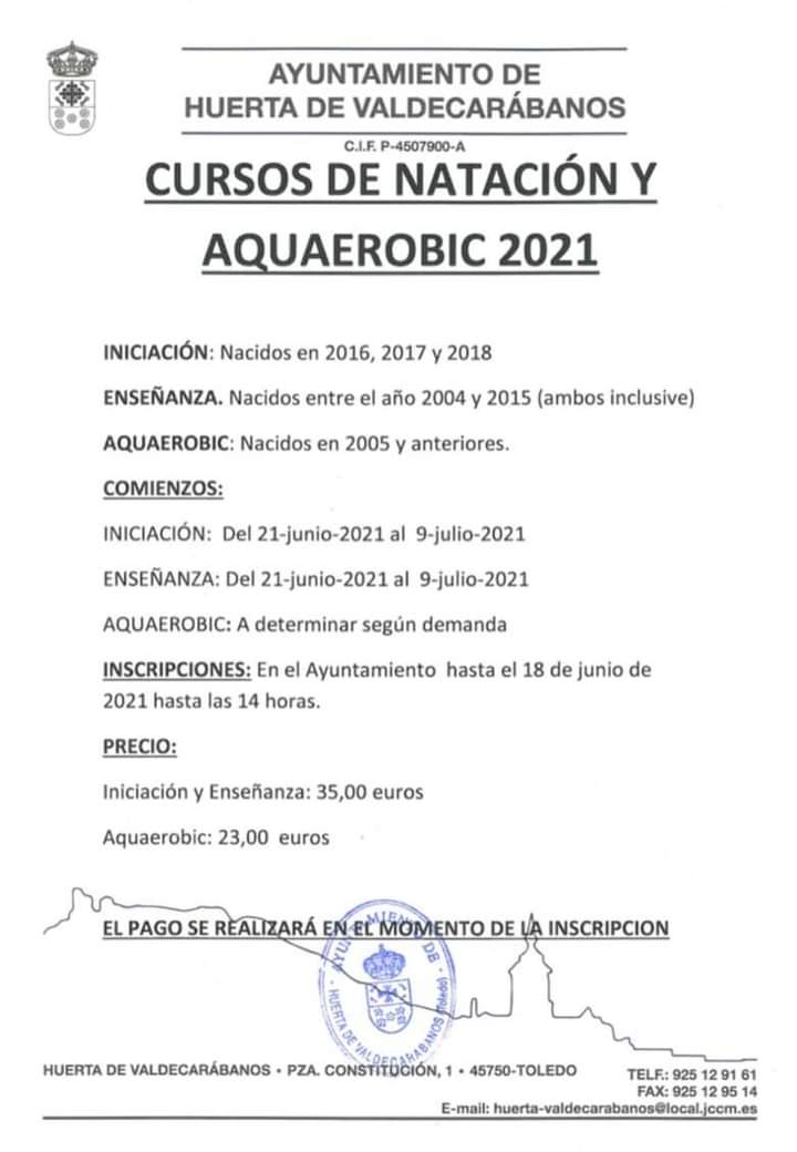 Cursos de Natación y Aquaerobic 2021